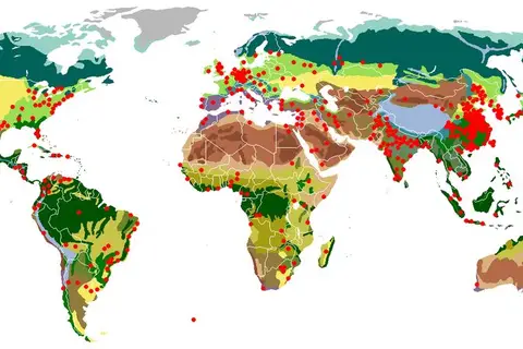 Map: Cities within the World’s Biomes