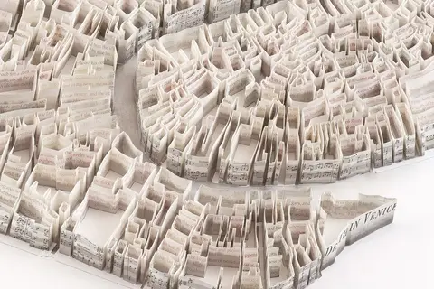 Map: City-Mapsculpture created from the score of Richard Wagner’s “The Ring of the Nibelung”