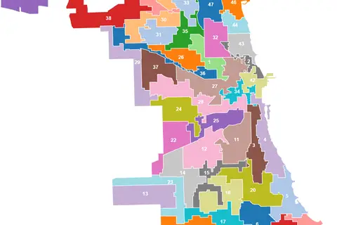 Map: City of Chicago Wards Map 2023