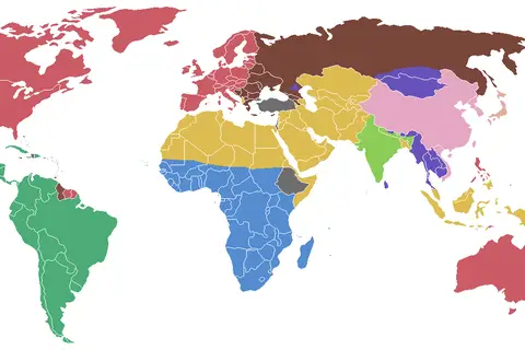 Map: Clash of Civilizations World Map