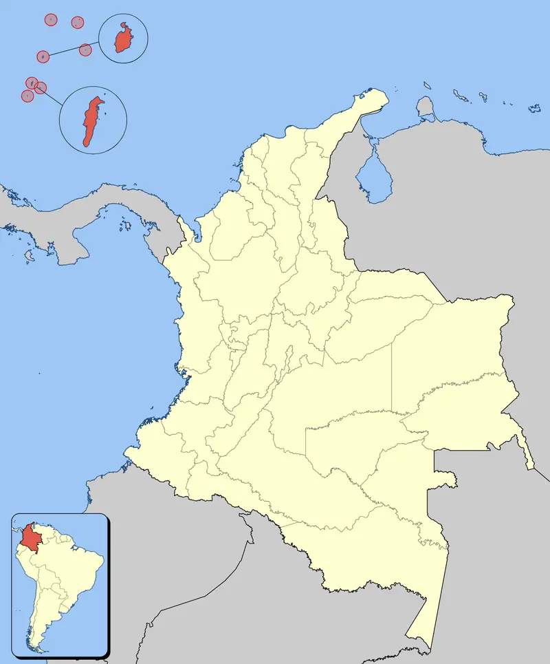 Map: Colombia San Andres Y Providencia Loc Map