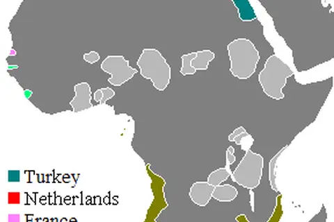 Map: Colonial Africa 1800 Map