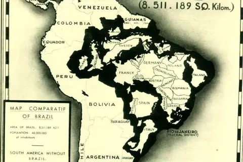 Map: Comparative map of Brazil