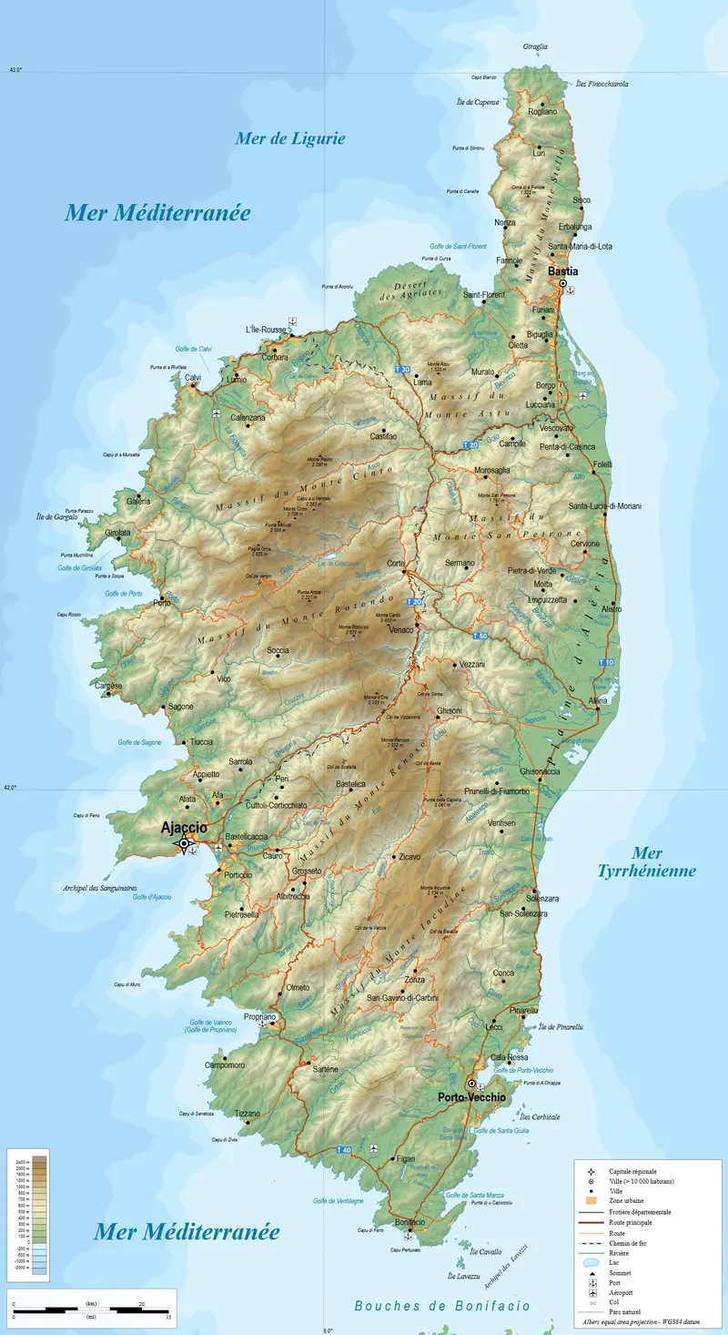 Map: Corsicageographic Mapfr