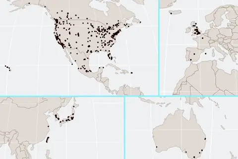 Map: Costco Global Footprint Map (2021)