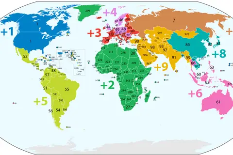 Map: Country Calling Codes Map