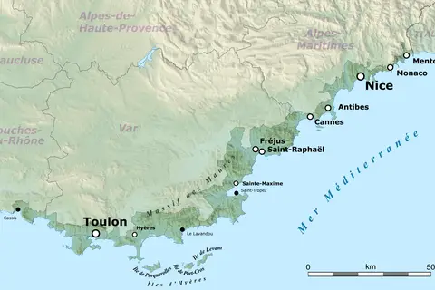 Map: Cte Dazur Overview Map