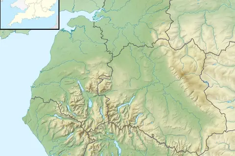 Map: Cumbria Uk Relief Location Map