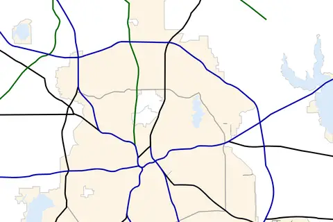 Map: Dallas Texas Road Map