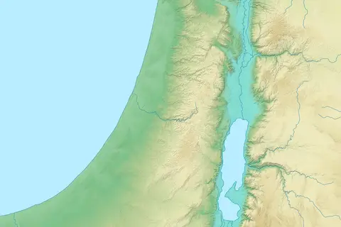 Map: Dead Sea Terrain Location Map