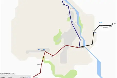 Map: Delhincr Rrts Route Map