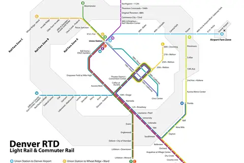 Map: Denver Rtd Rail Map