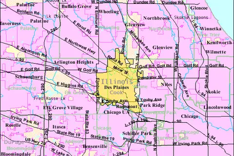 Map: Des Plaines Il 2009 Reference Map