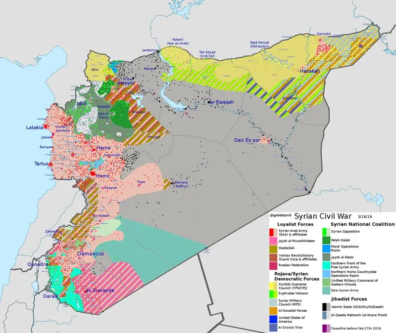 Map: Detailed Territorial Control map of Syria