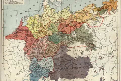 Map: Dialects of the German Language, 1894