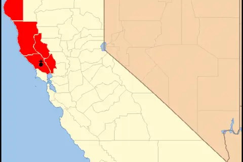 Map: Diocese of Santa Rosa in California Map 1