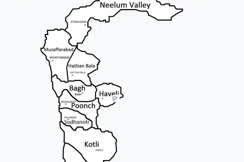 Map: District Map of Azad Kashmir