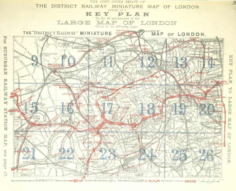 Map: District1888 P008A Key Map to London Map Pages