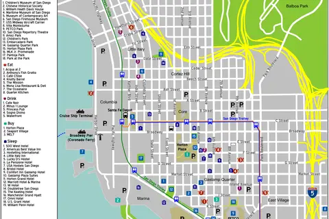 Map: Downtown Sandiego Map