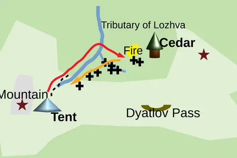 Map: Draft Map of Dyatlov Pass 3