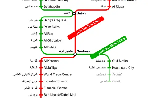 Map: Dubai Metro Map Sb