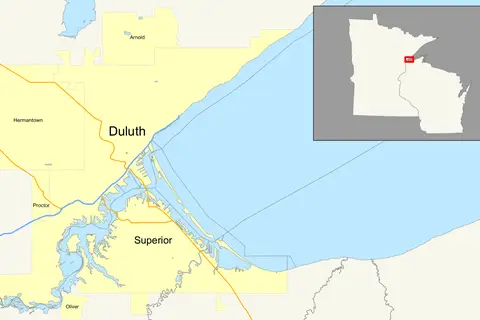 Map: Duluthsuperior Mnwi Map