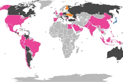Map: Dunkin Donuts World Map