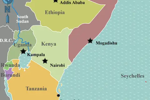 Map: East Africa Regions Map