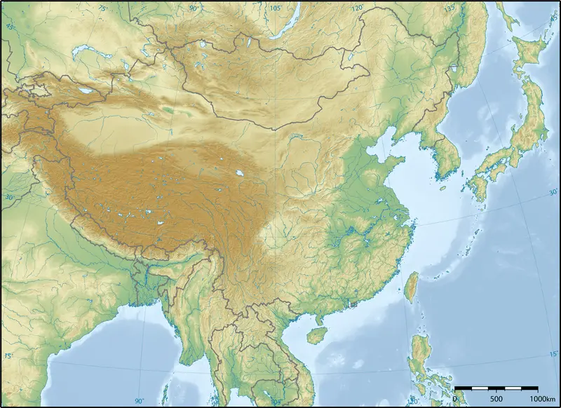 Map: East Asia Topographic Map