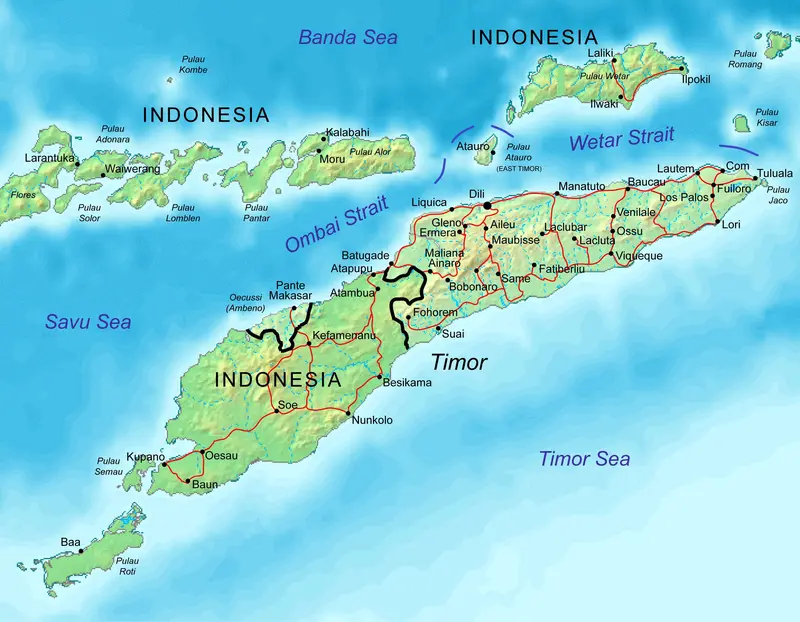 Map: East Timor Map Mhn