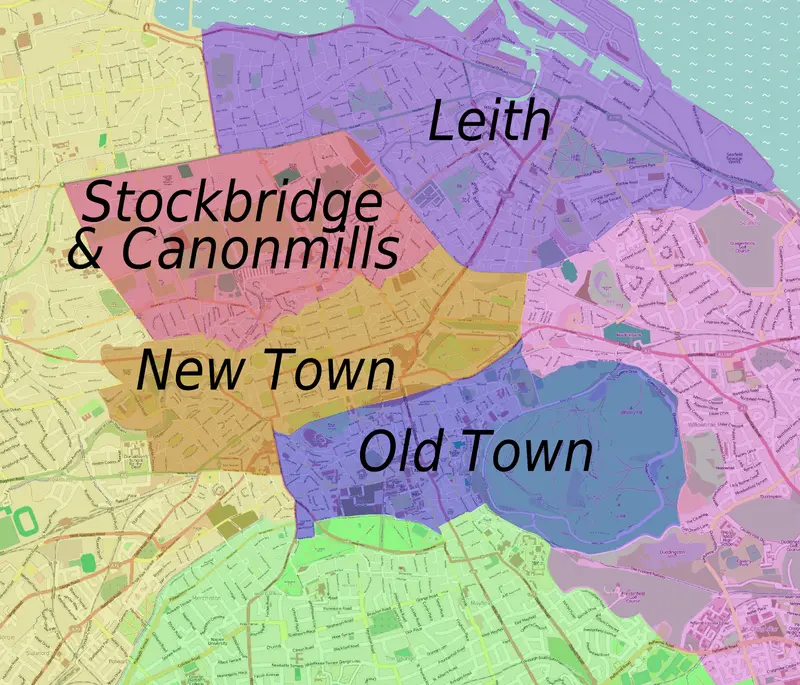 Map: Edinburgh Central Districts Map Osm