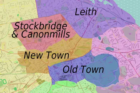 Map: Edinburgh Central Districts Map Osm