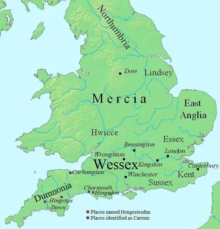 Map: Egbert of Wessex Map