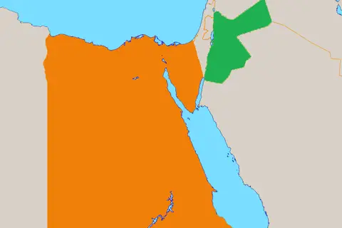 Map: Egypt Jordan Map