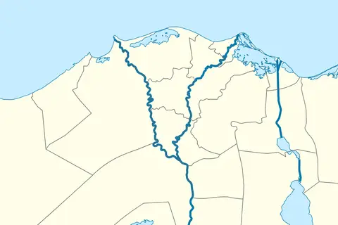 Map: Egypt Nile Delta Location Map