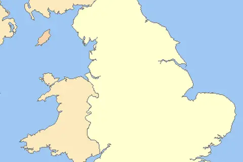 Map: England in the Uk Outline Map