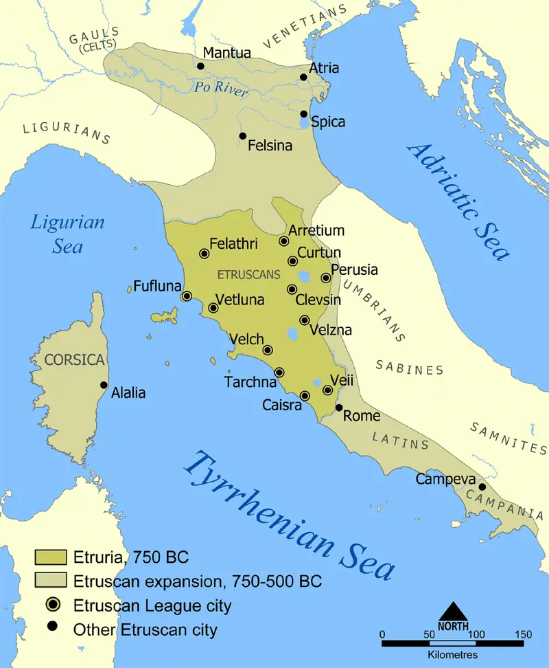 Map: Etruscan Civilization Map