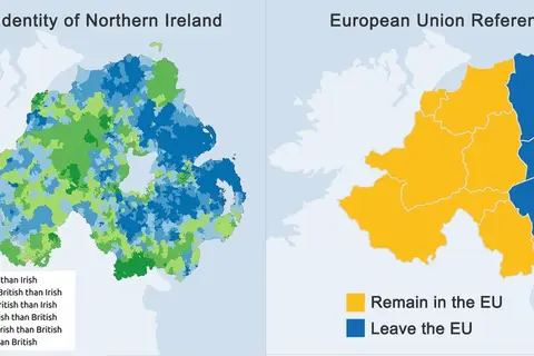 Map: EU Referendum and National Identity of Northern Ireland