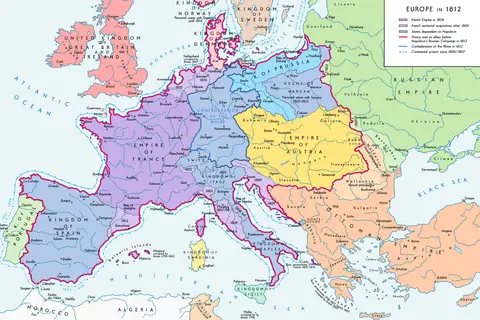 Map: Europe 1812 Map En