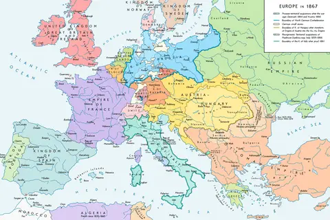 Map: Europe 1867 Map En