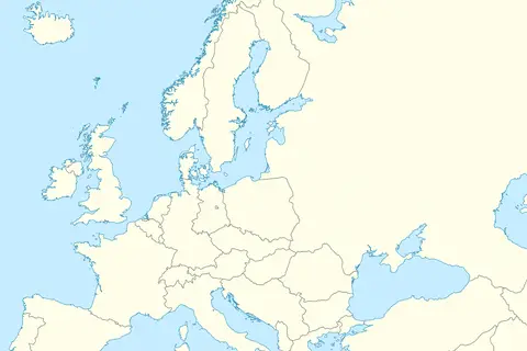Map: Europe Blank Laea Location Map Before 1990