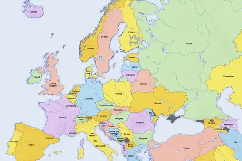 Map: Europe Countries Map En 2