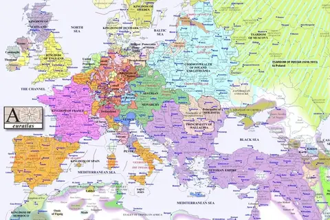 Map: Europe during the Thirteen Years’ War in 1600