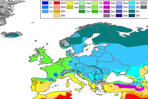 Map: Europe Kppen Map