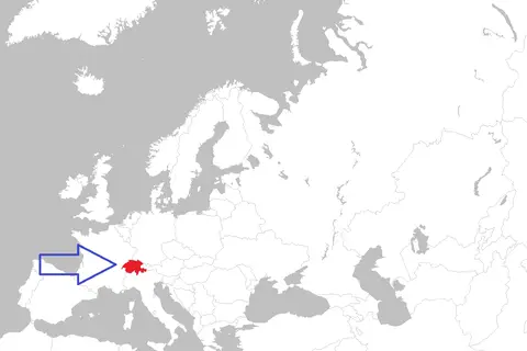 Map: Europe Map Switzerland
