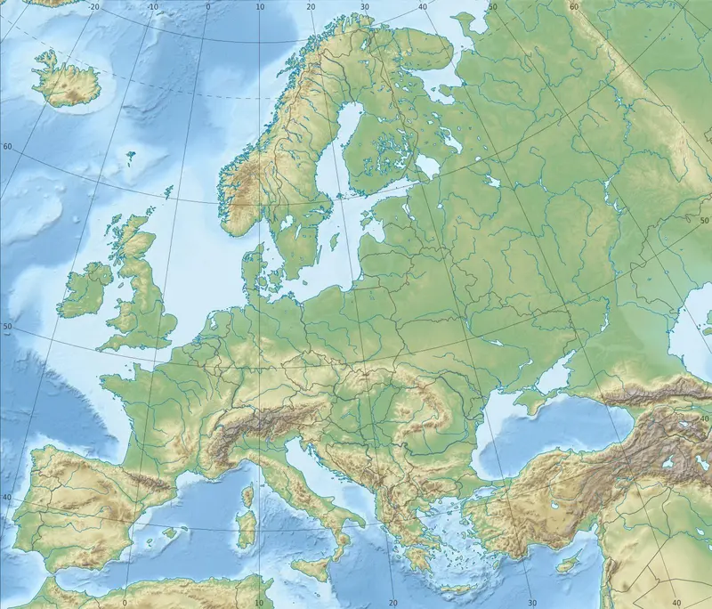 Map: Europe Relief Laea Location Map