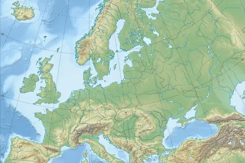 Map: Europe Relief Laea Location Map
