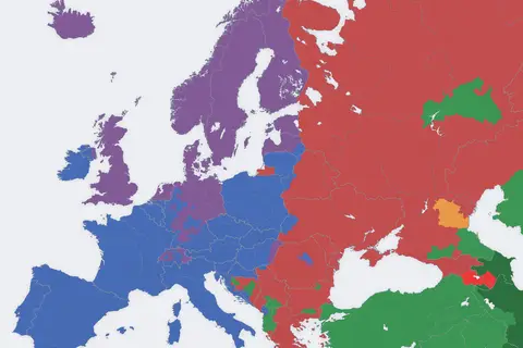 Map: Europe Religion Map 1950