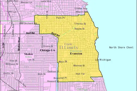 Map: Evanston Il 2009 Reference Map