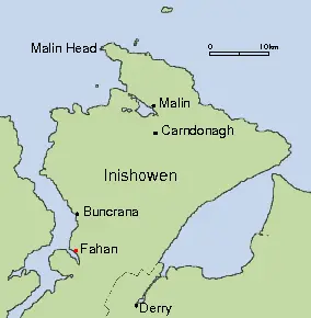 Map: Fahan Inishowen Map